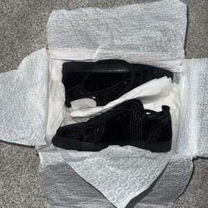 Christian Louboutin Black Studded Sneakers